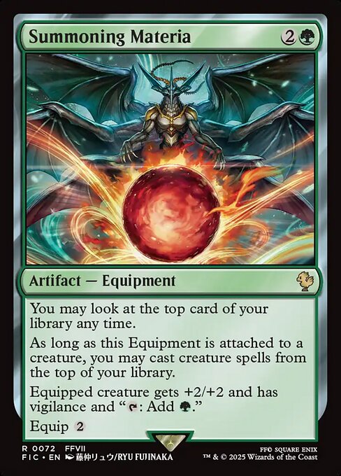 Summoning Materia Final Fantasy Commander Magic: The Gathering card image