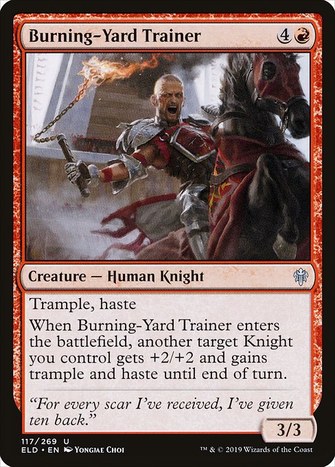 Burning-Yard Trainer - Throne of Eldraine #117