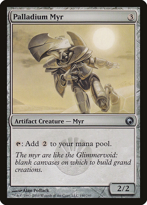 Palladium Myr - Scars of Mirrodin #190 Magic: The Gathering card image