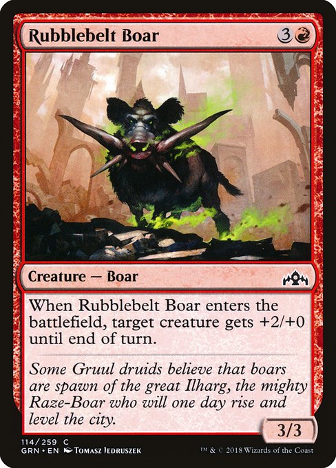 Rubblebelt Boar - Guilds of Ravnica #114 Magic: The Gathering card image