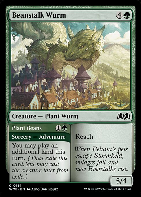 Beanstalk Wurm // Plant Beans - Wilds of Eldraine #161