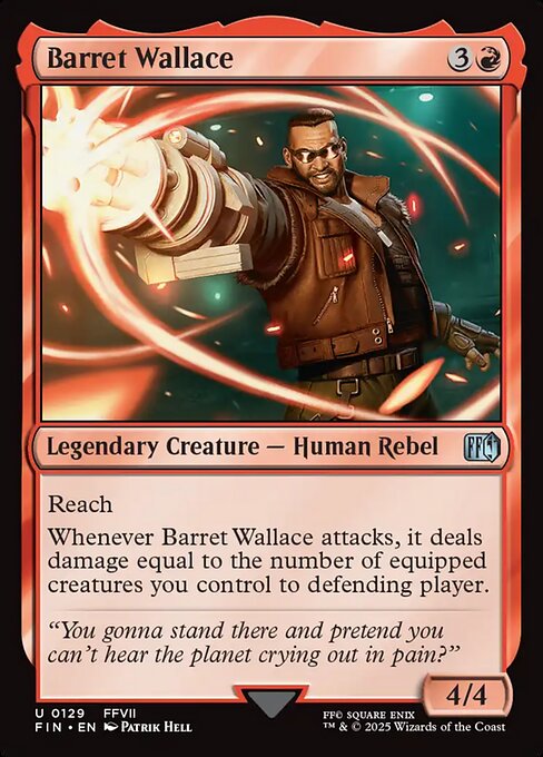Barret Wallace - Final Fantasy #129 Magic: The Gathering card image