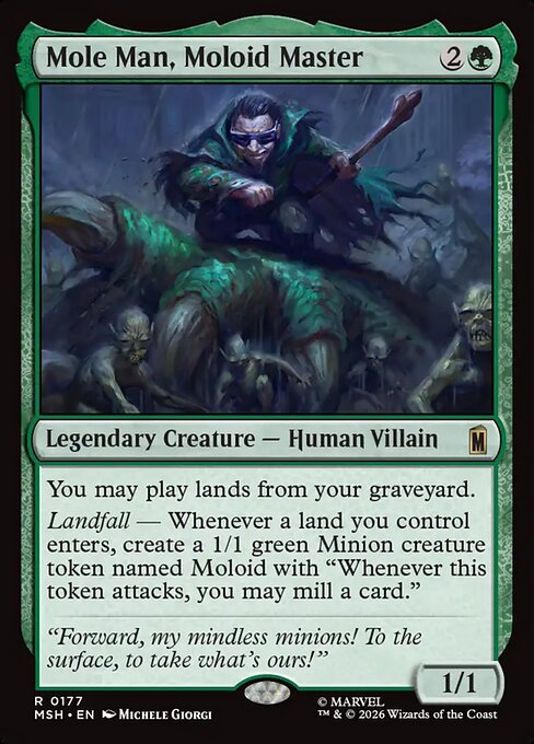 Mole Man, Moloid Master Marvel Super Heroes Magic: The Gathering card image