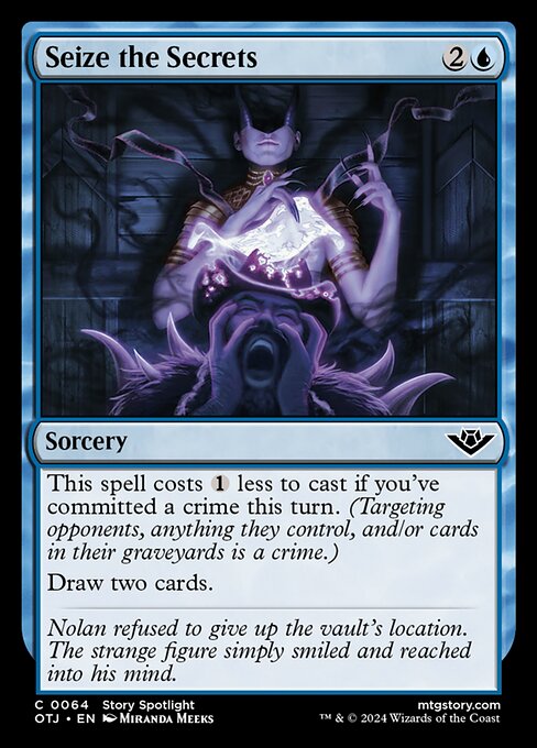 Seize the Secrets Outlaws of Thunder Junction Magic: The Gathering card image