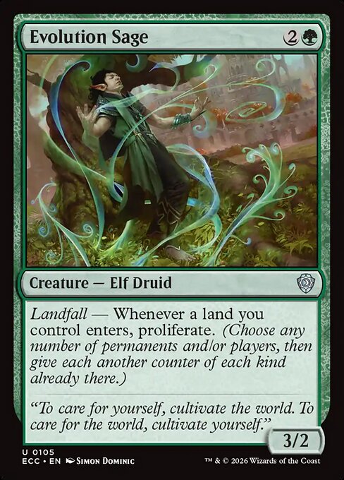 Evolution Sage - Lorwyn Eclipsed Commander #105