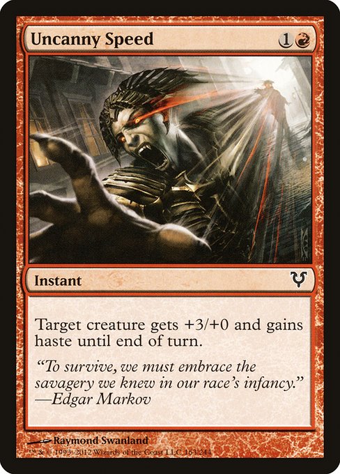 Uncanny Speed - Avacyn Restored #163 Magic: The Gathering card image