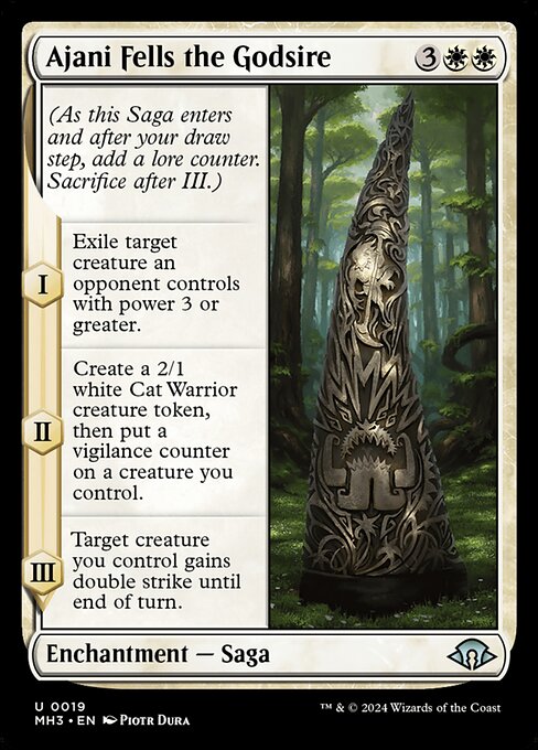 Ajani Fells the Godsire - Modern Horizons 3 #19