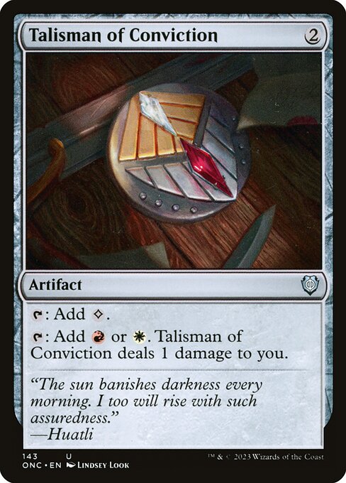 Talisman of Conviction - Phyrexia: All Will Be One Commander #143