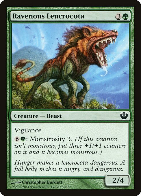 Ravenous Leucrocota Journey into Nyx Magic: The Gathering card image