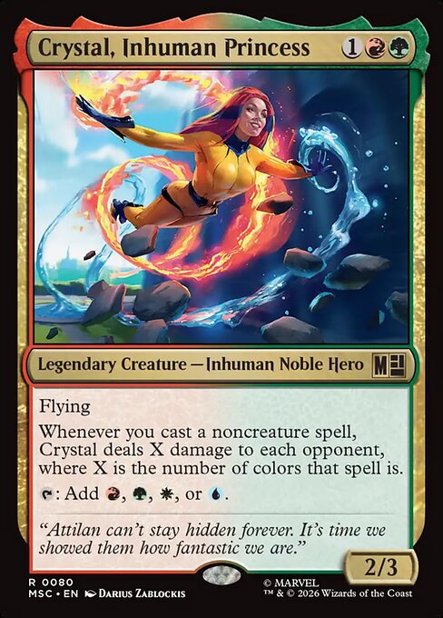 Crystal, Inhuman Princess Marvel Super Heroes Commander Magic: The Gathering card image
