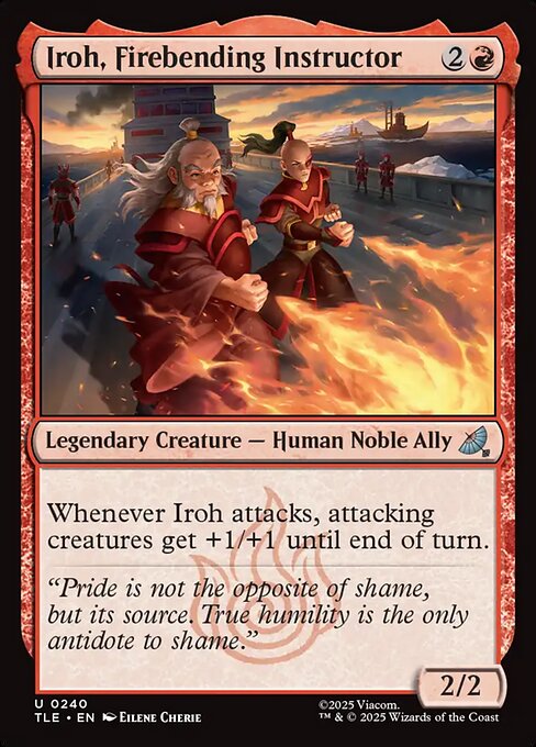 Iroh, Firebending Instructor - Avatar: The Last Airbender Eternal #240 Magic: The Gathering card image