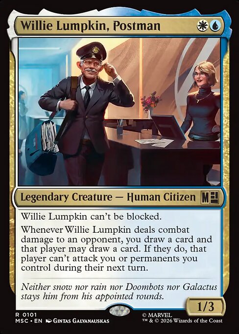 Willie Lumpkin, Postman Marvel Super Heroes Commander Magic: The Gathering card image