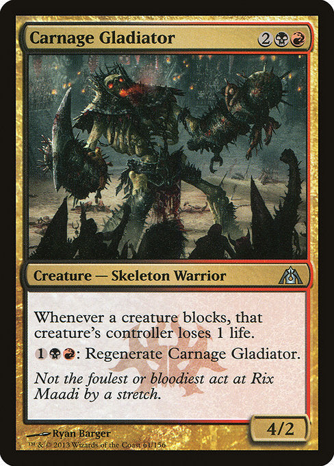 Carnage Gladiator - Dragon's Maze #61 Magic: The Gathering card image