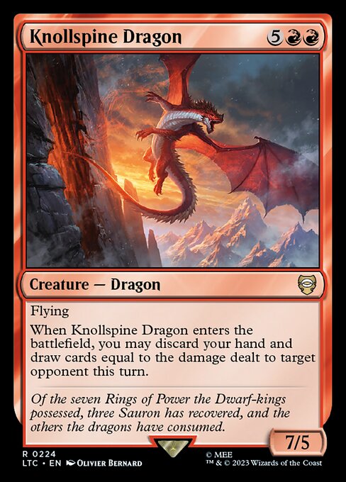 Knollspine Dragon - Tales of Middle-earth Commander #224