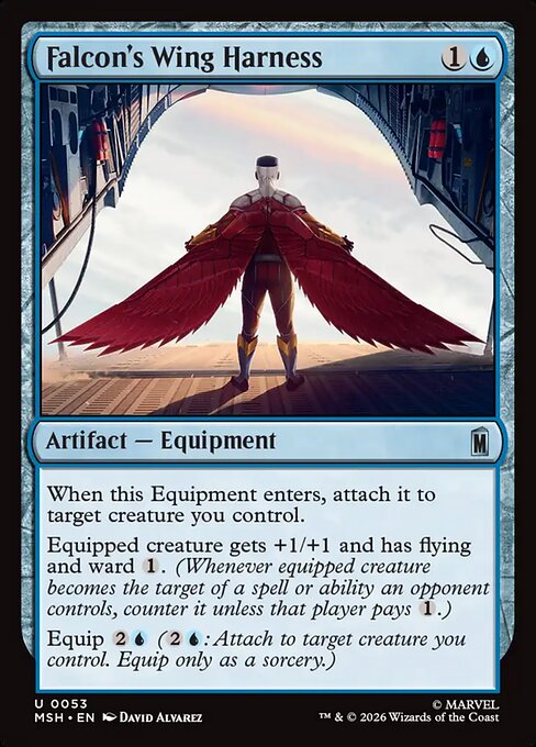 Falcon's Wing Harness Marvel Super Heroes Magic: The Gathering card image