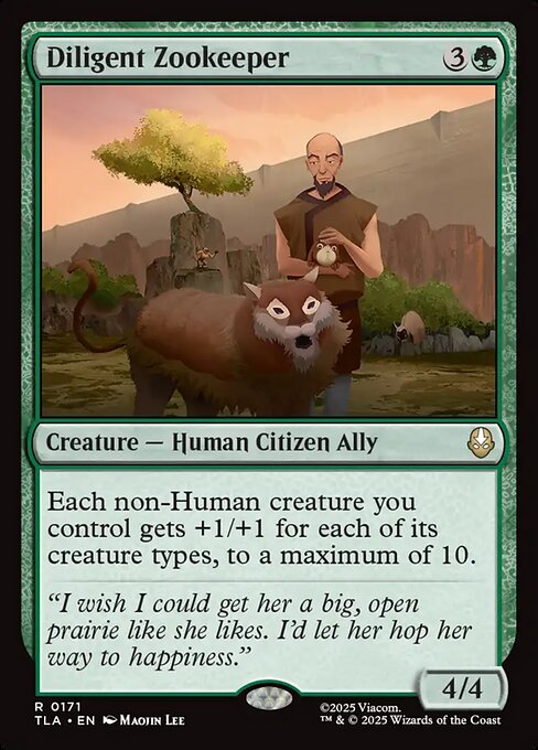 Diligent Zookeeper - Avatar: The Last Airbender #171 Magic: The Gathering card image