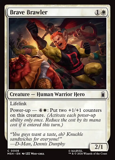 Brave Brawler Marvel Super Heroes Magic: The Gathering card image