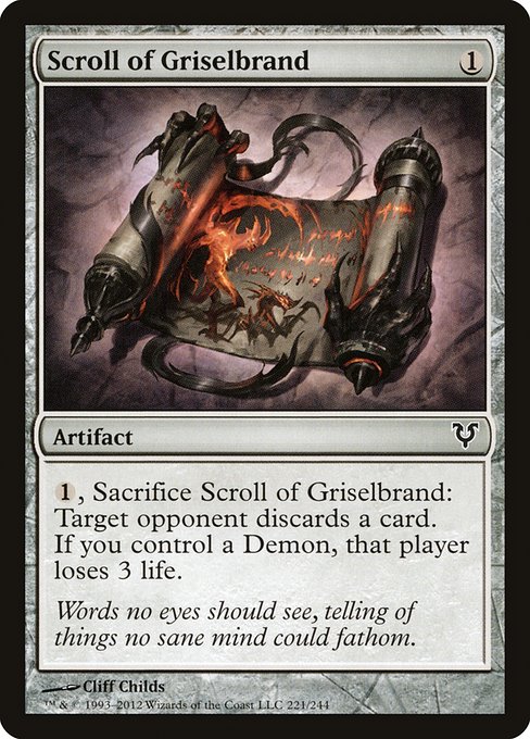 Scroll of Griselbrand - Avacyn Restored #221 Magic: The Gathering card image