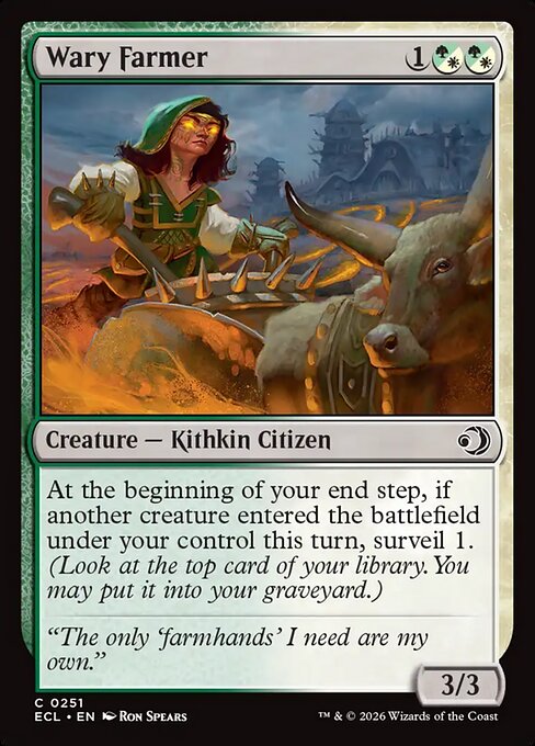 Wary Farmer - Lorwyn Eclipsed #251 Magic: The Gathering card image
