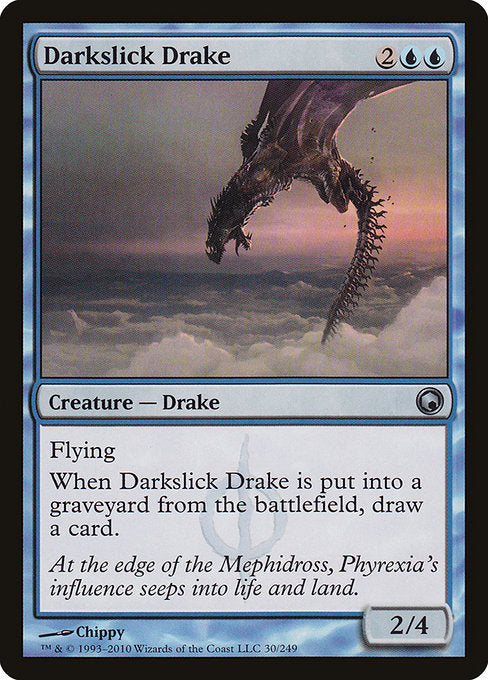 Darkslick Drake - Scars of Mirrodin #30 Magic: The Gathering card image