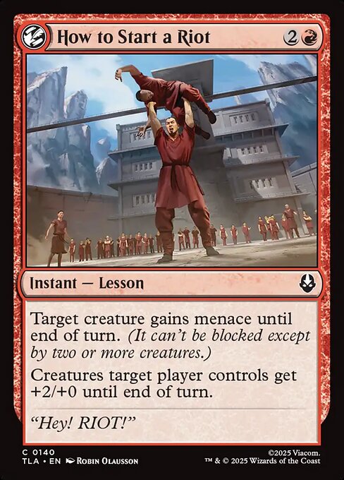 How to Start a Riot Avatar: The Last Airbender Magic: The Gathering card image