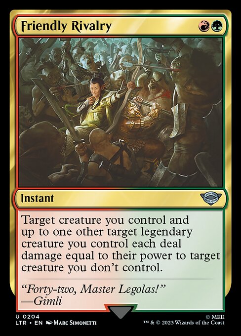 Friendly Rivalry The Lord of the Rings: Tales of Middle-earth Magic: The Gathering card image