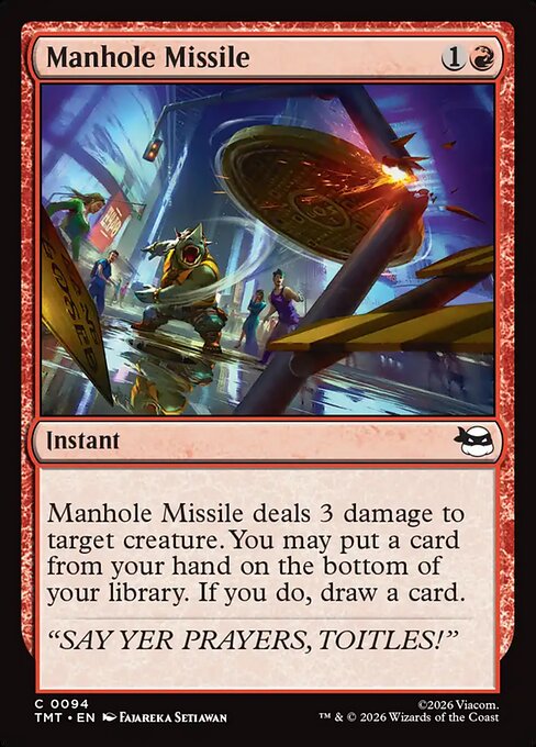 Manhole Missile Teenage Mutant Ninja Turtles Magic: The Gathering card image