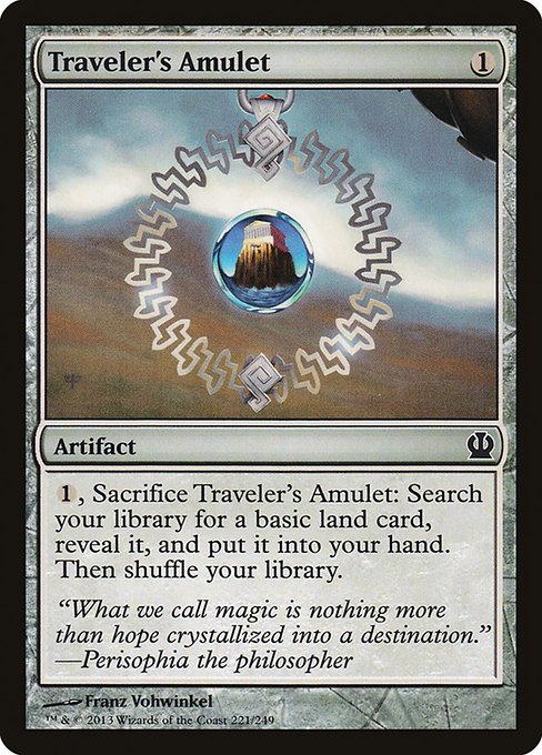 Traveler's Amulet - Theros #221 Magic: The Gathering card image