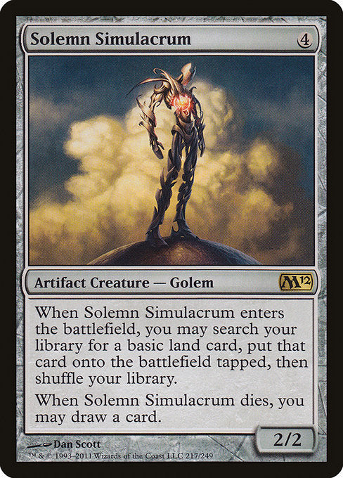 Solemn Simulacrum - Magic 2012 #217 Magic: The Gathering card image