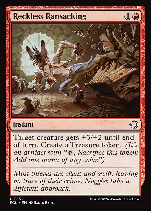 Reckless Ransacking Lorwyn Eclipsed Magic: The Gathering card image