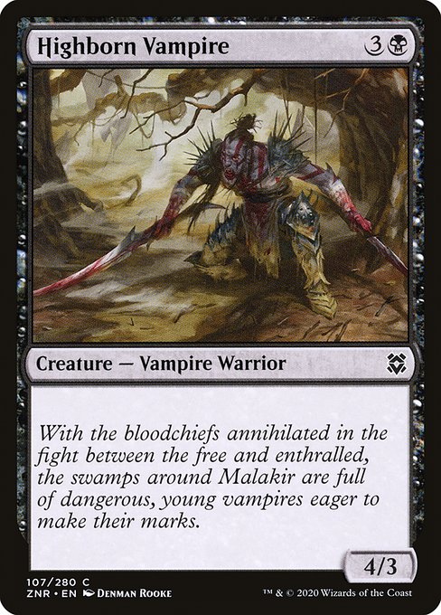 Highborn Vampire - Zendikar Rising #107 Magic: The Gathering card image