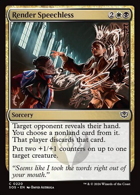 Render Speechless - Secrets of Strixhaven #220 Magic: The Gathering card image