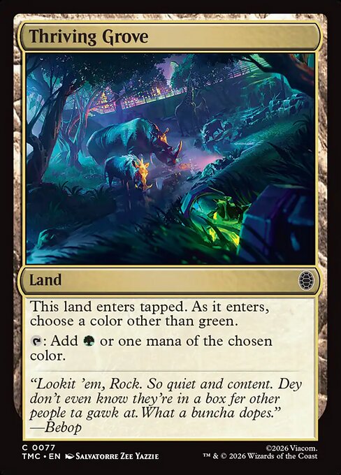 Thriving Grove - Teenage Mutant Ninja Turtles Eternal #77 Magic: The Gathering card image