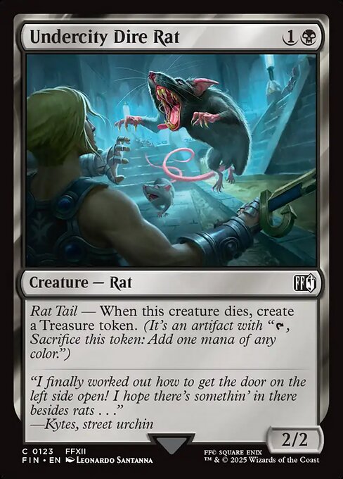 Undercity Dire Rat - Final Fantasy #123 Magic: The Gathering card image