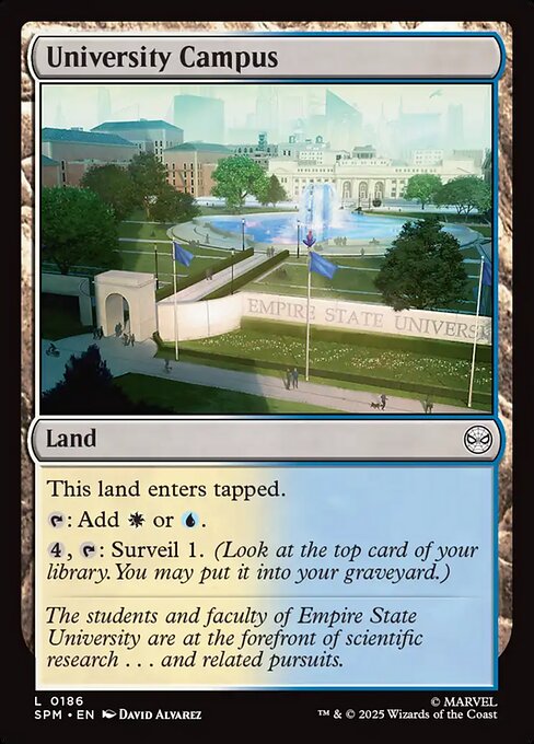 University Campus - Marvel's Spider-Man #186 Magic: The Gathering card image