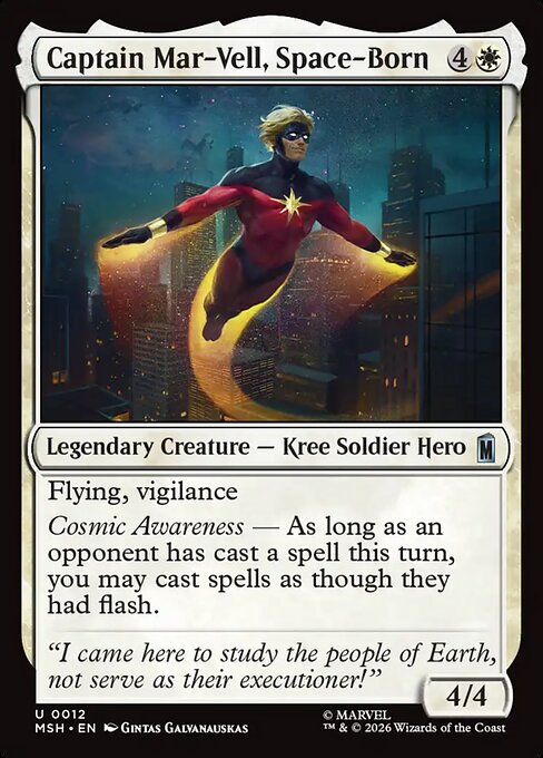 Captain Mar-Vell, Space-Born Marvel Super Heroes Magic: The Gathering card image