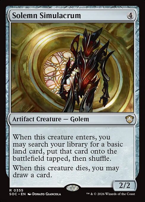 Solemn Simulacrum - Secrets of Strixhaven Commander #355