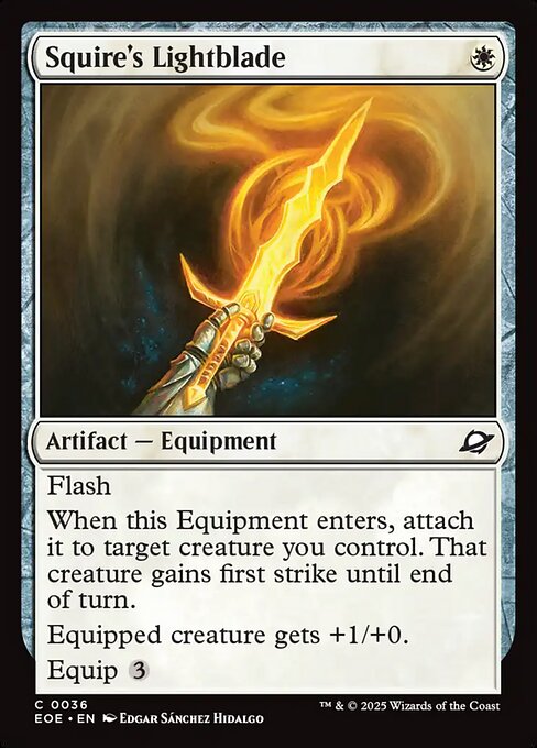 Squire's Lightblade Edge of Eternities Magic: The Gathering card image