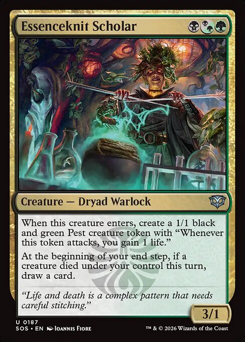 Essenceknit Scholar - Secrets of Strixhaven #187 Magic: The Gathering card image
