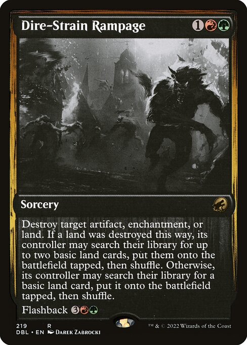 Dire-Strain Rampage - Innistrad: Double Feature #219 (Foil)