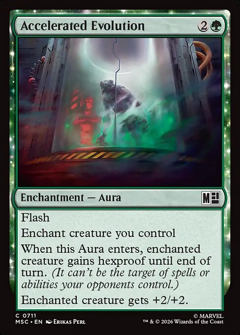 Accelerated Evolution Marvel Super Heroes Commander Magic: The Gathering card image