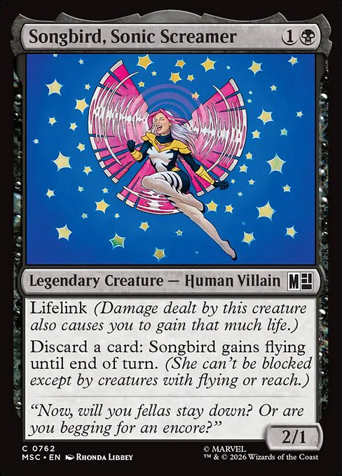 Songbird, Sonic Screamer - Marvel Super Heroes Commander #762 (Foil)