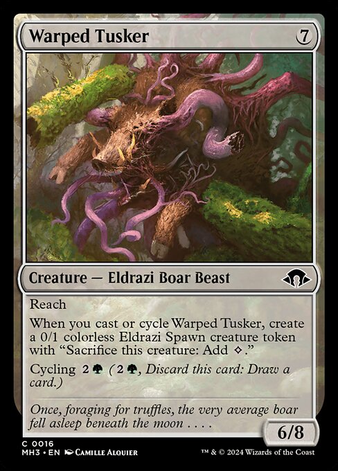Warped Tusker Modern Horizons 3 Magic: The Gathering card image
