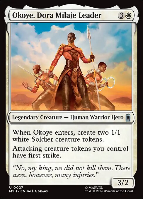 Okoye, Dora Milaje Leader Marvel Super Heroes Magic: The Gathering card image