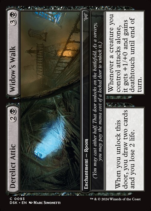 Derelict Attic // Widow's Walk Duskmourn: House of Horror Magic: The Gathering card image