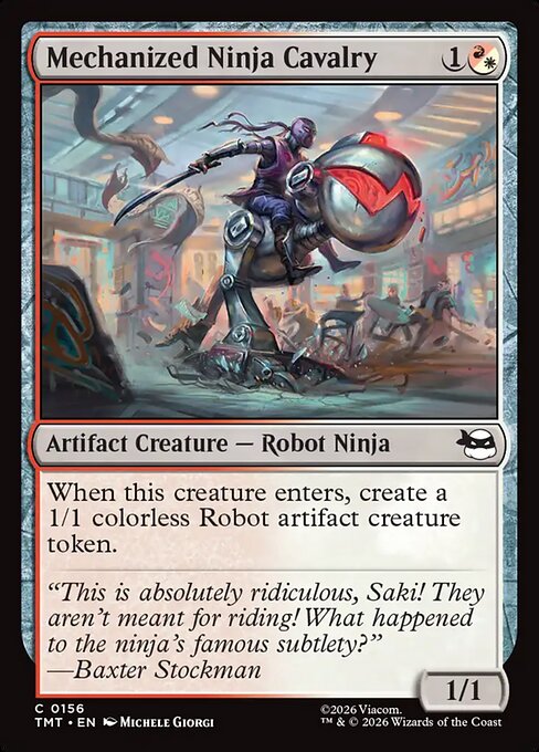 Mechanized Ninja Cavalry Teenage Mutant Ninja Turtles Magic: The Gathering card image