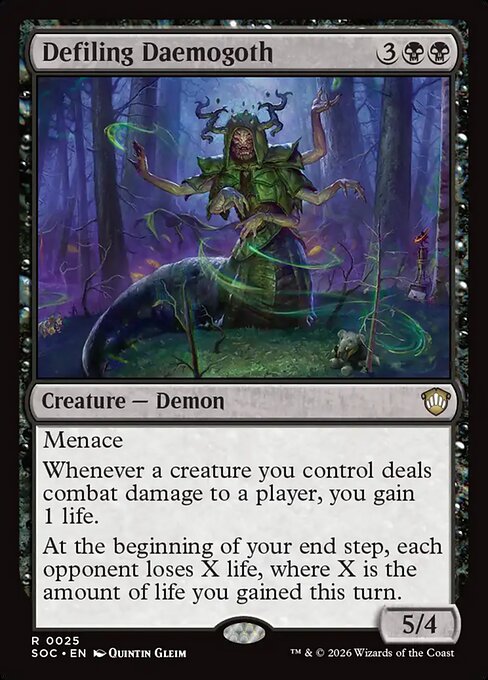 Defiling Daemogoth - Secrets of Strixhaven Commander #25