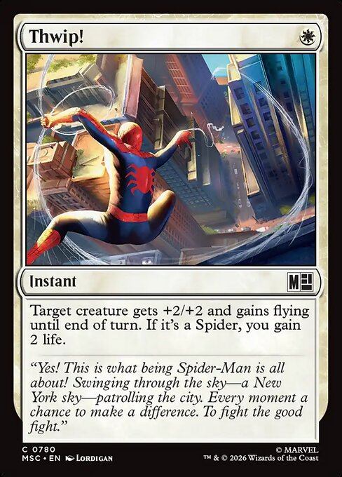 Thwip! Marvel Super Heroes Commander Magic: The Gathering card image