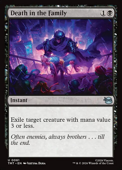Death in the Family Teenage Mutant Ninja Turtles Magic: The Gathering card image