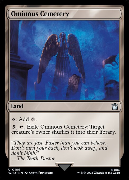 Ominous Cemetery - Doctor Who #189 Magic: The Gathering card image